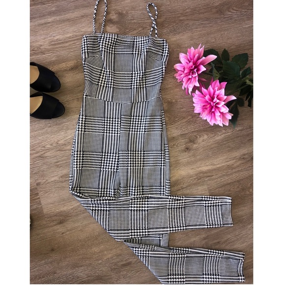 fashion nova plaid jumpsuit